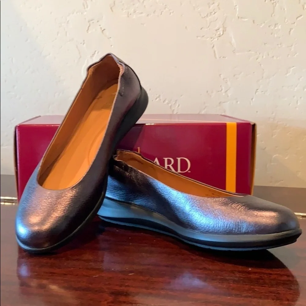 PEWTER Samuel Hubbard Freedom Dance Leather Flats - Picture 2 of 9